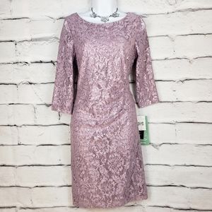 NWT Scarlett Mauve Sparkly Lace Cocktail Dress 12